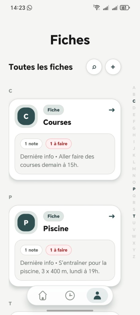 Fiches Backnot — organisation par thème et recherche