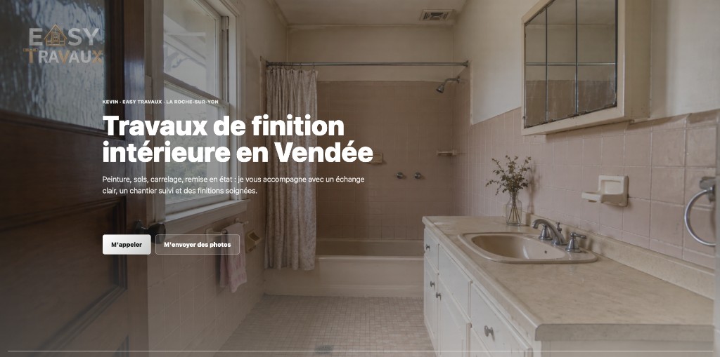 Aperçu du site Easy Travaux
