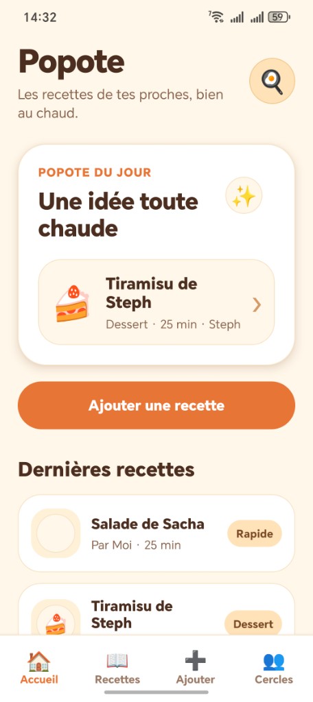 Accueil Popote — popote du jour et dernières recettes